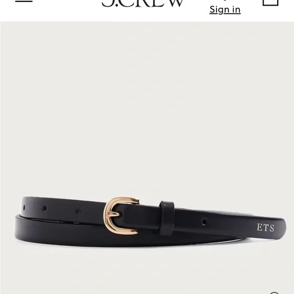 J. Crew Skinny Leather Belt - Picture 4 of 5